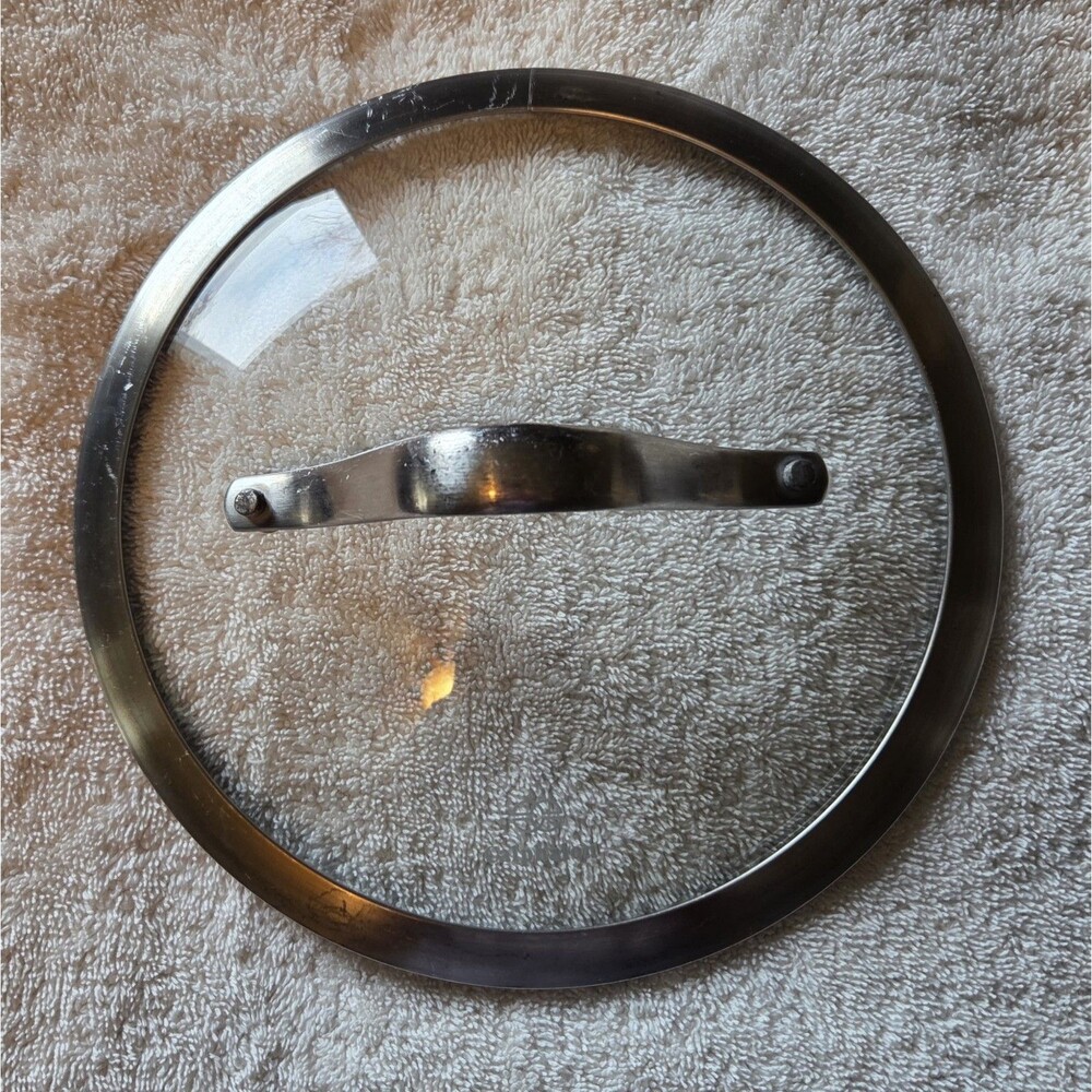 Calphalon Tempered Glass & Stainless Steel Rim Replacement Lid 8 in Inside Rim